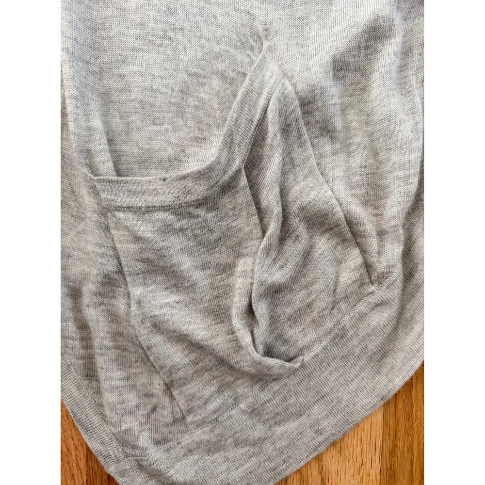 Kensie Gray Sleeveless Cardigan Vest Handkerchief Hem Boho Small Fairy Sz S